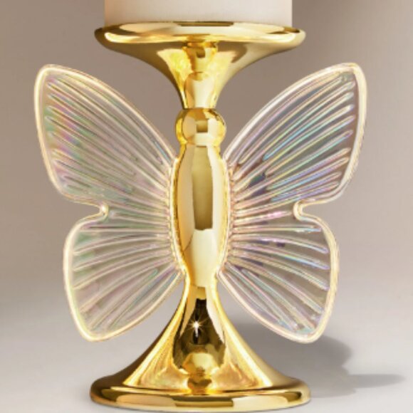 Bath & Body Works Other - Bath & Body Works Illuminated Light-Up Butterfly 3-Wick Candle Holder NEW